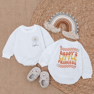 My Daddy&#39;s Little Princess Era Baby Romper, Daddy & Me Bodysuit, Daddy&#39;s Girl Shirt, Baby Girl Outfit, Baby shower Gift, Father&#39;s day Gift