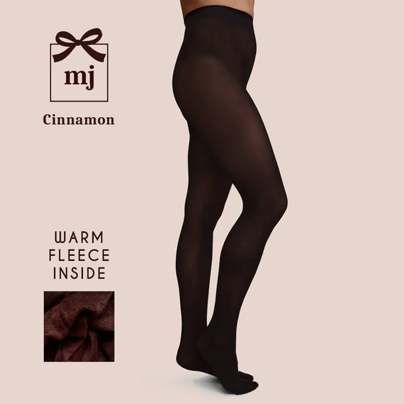 Fleece black tights sales