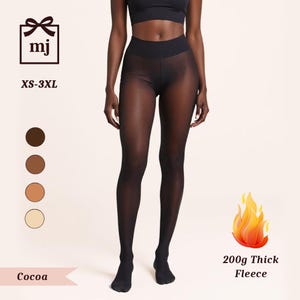 Fleece Lined Pantyhose | Thermal Tights Brown Skin Tones | Warm Winter Tights For Brown Skin | Brown Fleece Tights | Thermal Tights Sheer