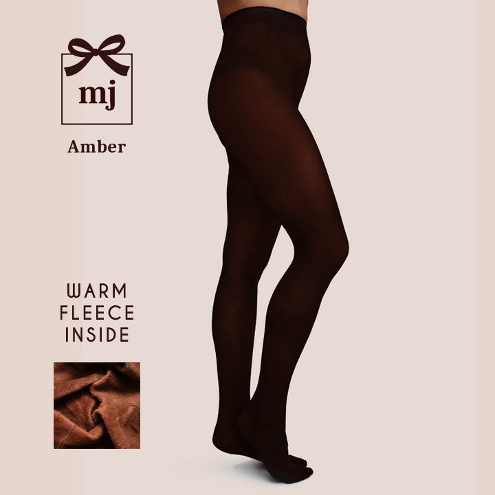 Plus Size Fleece Lined Tights Women Winter Thermal Pantyhose Leggings Warm  Fake Translucent Sheer Stretch Stocking at  Women’s Clothing store