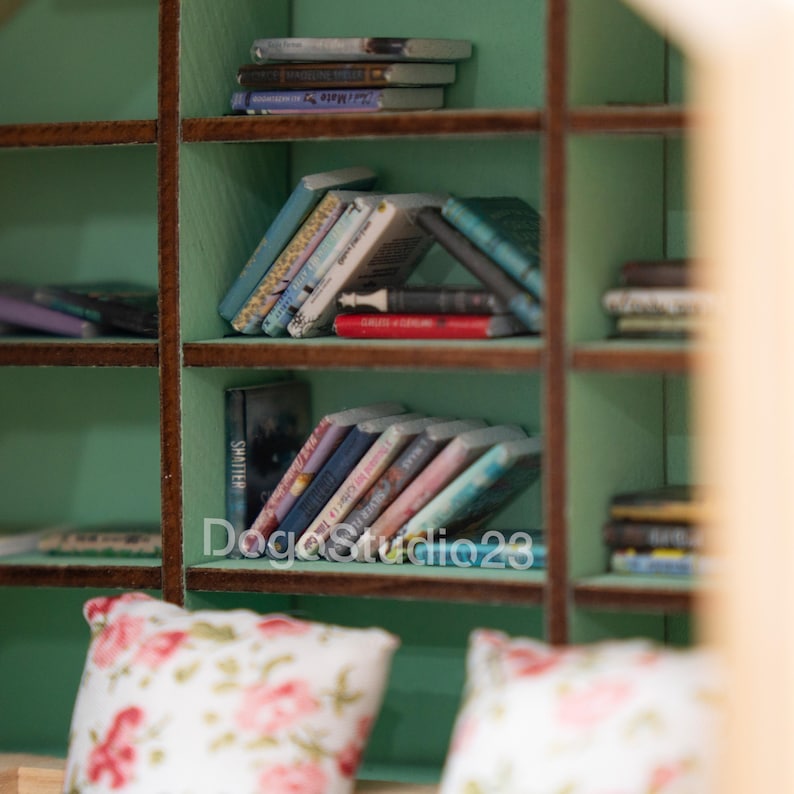 Personalized Anxiety Miniature Bookshelf, Book Lover Gift image 6