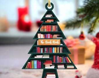 Book Lover Christmas Ornament 2025, Book Lover Gift, Book Club Gift, Book Reader Gifts, Book Club Ornament,Book Exchange Gift
