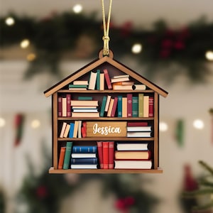 Book Lover Christmas Ornament, Book Lover Gift, Book Club Gift, Book Lover, Book Reader Gifts, Bookworm Gifts, Book Club Ornament