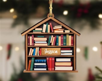 Book Lover Christmas Ornament, Book Lover Gift, Book Club Gift, Book Lover, Book Reader Gifts, Bookworm Gifts, Book Club Ornament