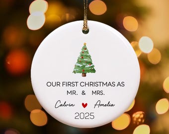 First Christmas Together Ornament, Personalized Our First Christmas Together Christmas Ornament Gifts New Couple First Christmas Keepsake