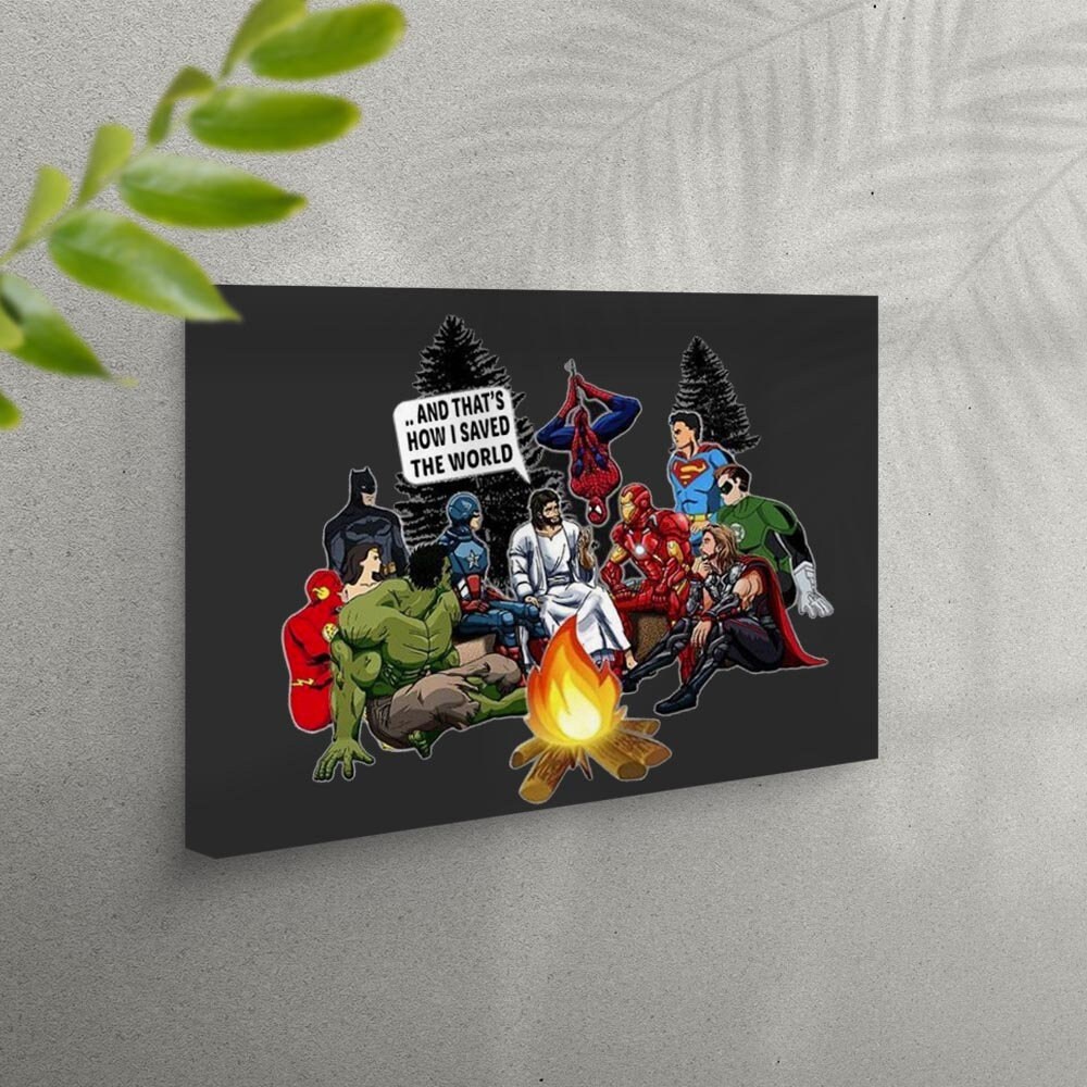 Jesus and Superheroes That's How I Saved the World - Etsy