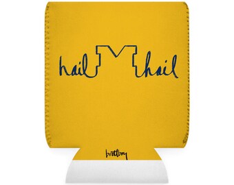 Funda para enfriador de latas Michigan / Enfriador de latas / Neopreno / Soporte para bebidas / Día del juego / Portón trasero / ENVÍO GRATIS