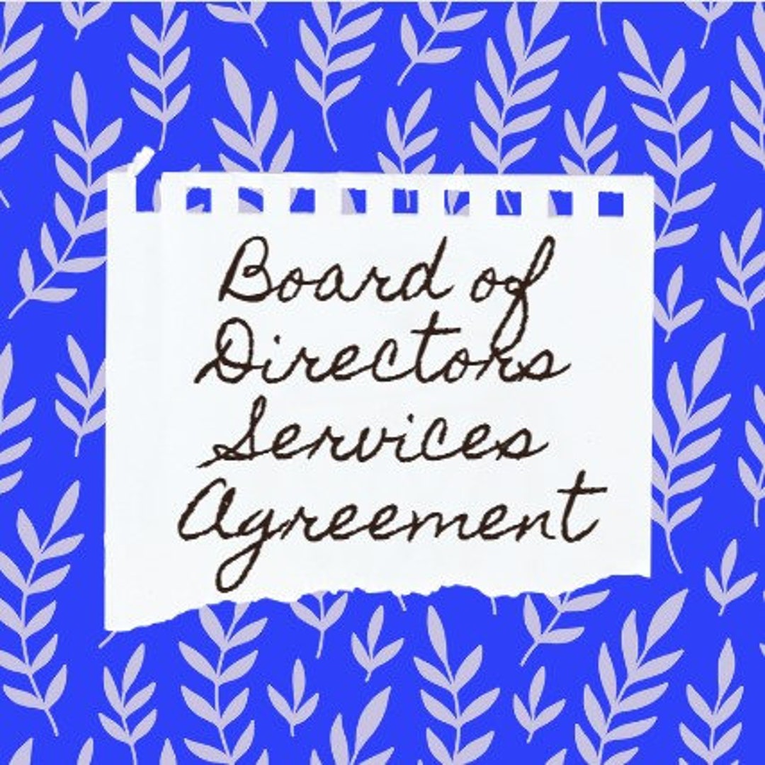 Board of Directors Services Agreement Editable Word Template (digital
