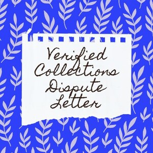 Verified Collections Accounts Dispute Letters DIY Credit Repair Easy to Edit Poor Bad Credit Word Docs Improve Your Credit Score