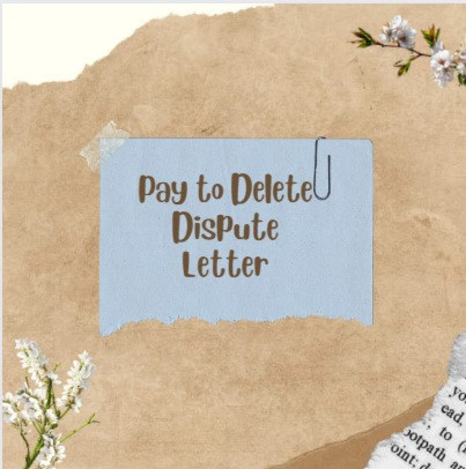 Pay to Delete Dispute Letter Template, DIY Credit Repair (printable) Etsy