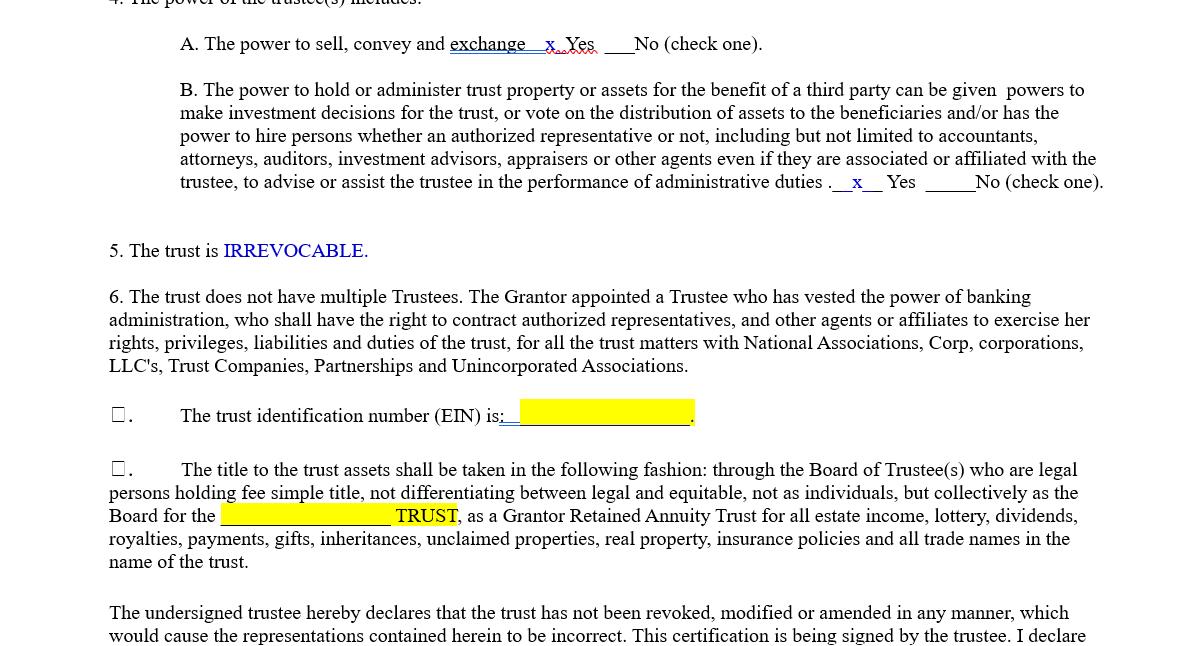 Irrevocable Trust Documents With Instructions Written by an Attorney ... - Irrevocable Trust Checklist For Trust Administration