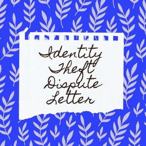 Identity Theft Fraud Victim Dispute Letter Template ID Theft DIY Do It Yourself Credit Repair For Poor Bad Credit
