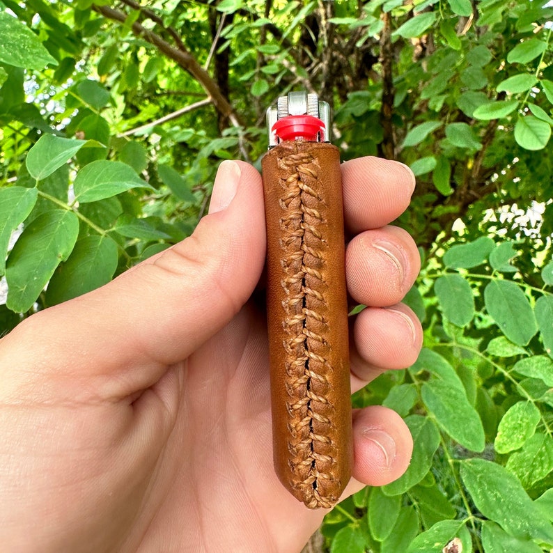 Personalized Leather Lighter Case, Bic Lighter Sleeve, Lighter Cover