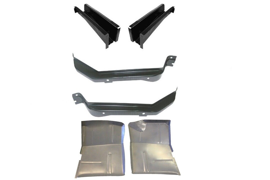 4-Piece Floor Pan & Support Kit For 1973-1987 Chevy / GMC Truck & Blazer – OEM-Style, Black