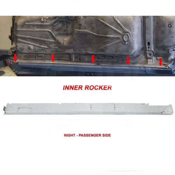 Inner Rocker Panel Pair – 2004-2012 Chevrolet Colorado Canyon Crew Cab – Unfinished Gray Metal