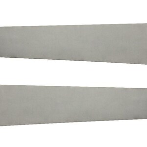 May include: Two plain, off-white, rectangular pieces of fabric. The fabric is smooth and has a slight sheen.