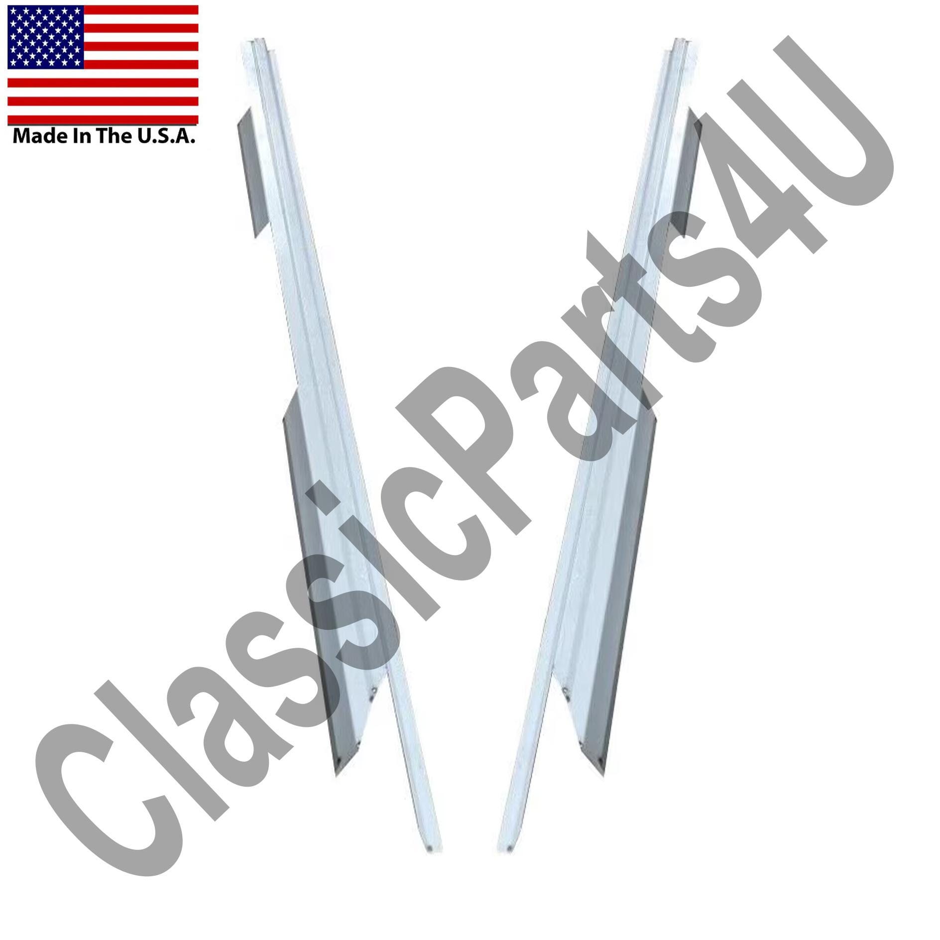 Pair Rocker Panels For 2007-2021 Toyota Tundra Crew Cab - Direct Replacement Unfinished Steel