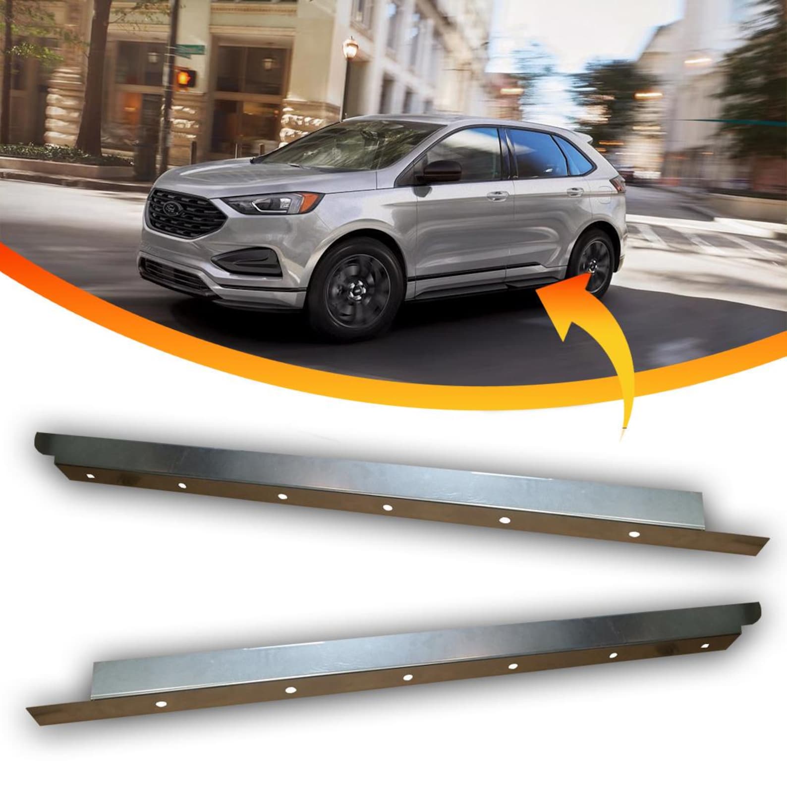 Ford Edge Rocker Panel Steel Outer Rocker Panels for Ford Edge 2015-2024 Drive and Passenger ...