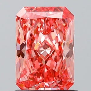Fancy Vivid Pink Radiant Cut Lab grown Diamond | IGI Certified Diamond For High-End Rings, Pendants & Custom Designs