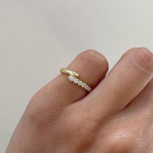 14k Solid Yellow Gold Paves Band • 0.25 TC Round Cut Moissanite Band • Matching Band • Half Eternity Stacking Band • Classic Wedding Jewelry