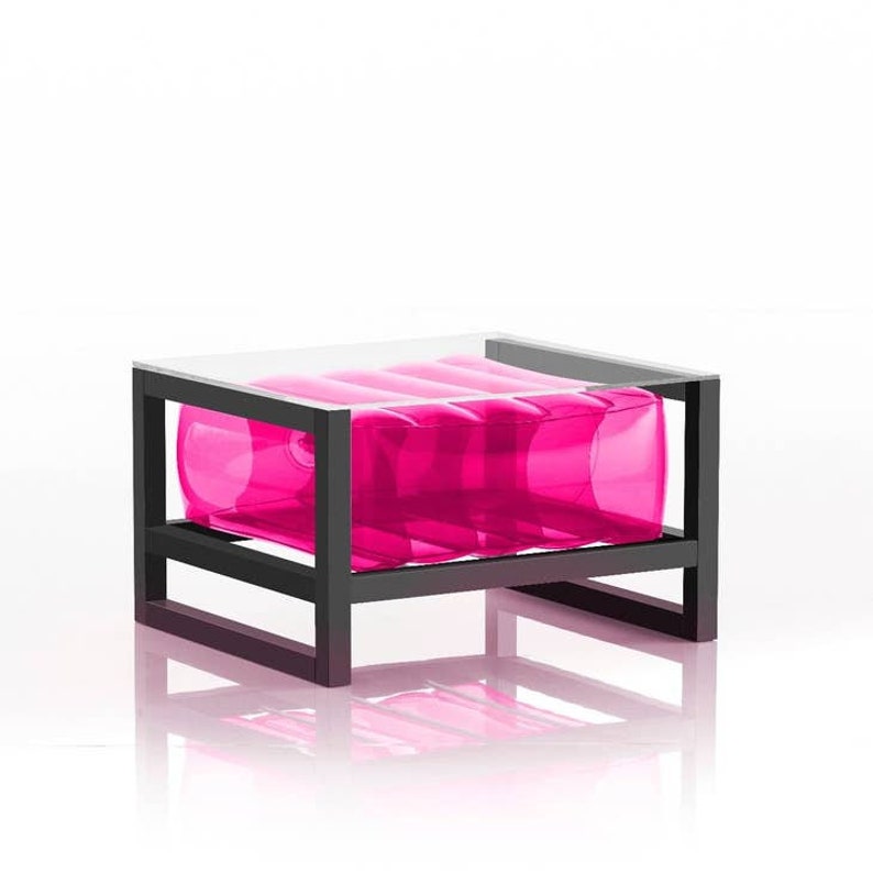 Crystal Pink & Aluminum Indoor/ Outdoor Furniture Set sofa Etsy