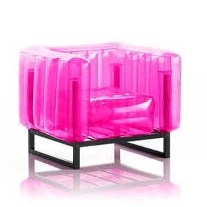 Crystal Pink Aluminum Armchair