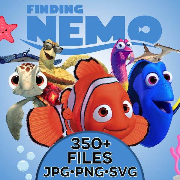 Finding Nemo PNG, Finding Nemo Clipart,Nemo Dory Clipart, Nemo PNG, Under the Sea Birthday,Finding Nemo Digital Papers, Nemo Clipart PNG,