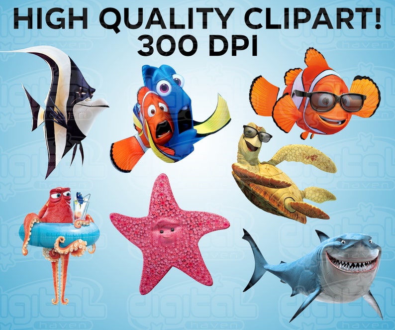 Finding Nemo PNG, Finding Nemo Clipart,Nemo Dory Clipart, Nemo PNG, Under the Sea Birthday,Finding Nemo Digital Papers, Nemo Clipart PNG, image 3