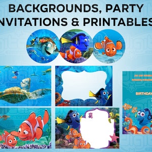 Finding Nemo PNG, Finding Nemo Clipart,Nemo Dory Clipart, Nemo PNG, Under the Sea Birthday,Finding Nemo Digital Papers, Nemo Clipart PNG, image 4