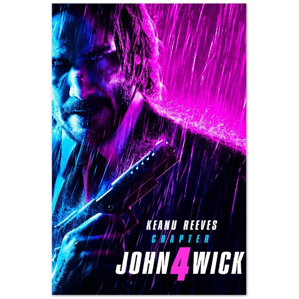 John Wick 4 Poster John Wick Wall Art John Wick Chapter 4 Bedroom Poster