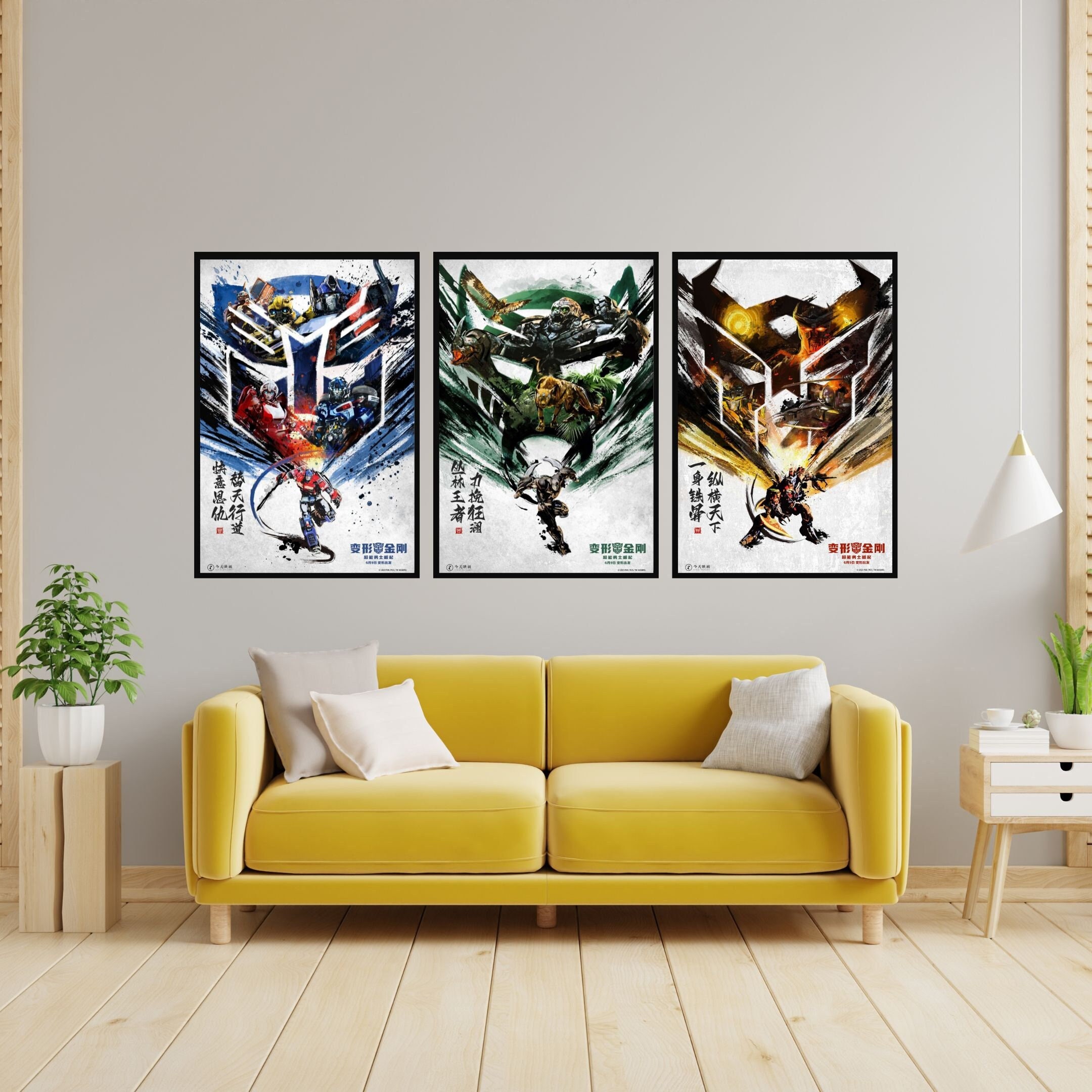 Transformers Rise of the Beasts Poster Transformers 2023 Movie Etsy