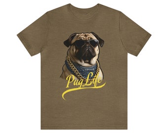 Lustiges "Mops Life" Unisex Grafik T-Shirt