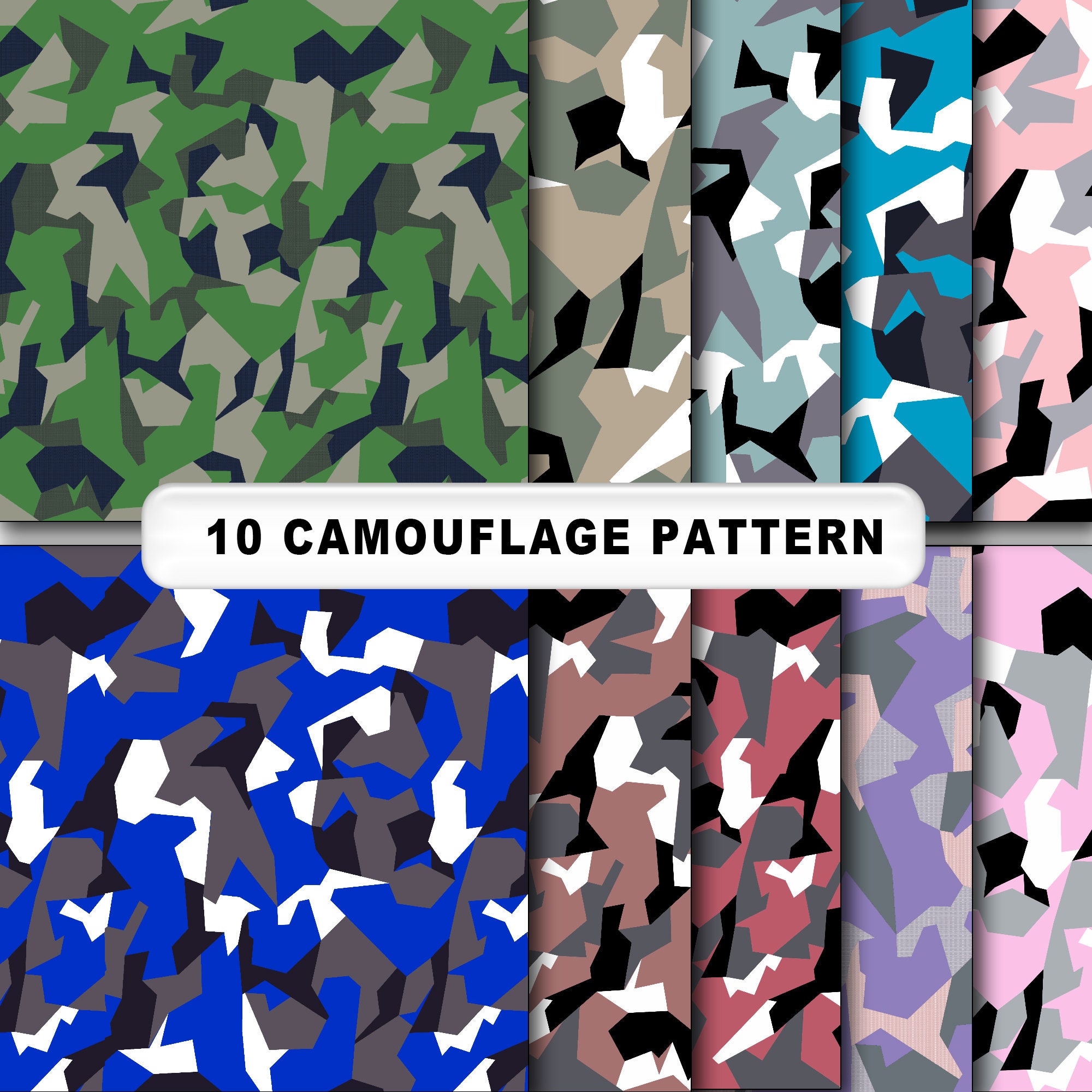 Swidish M90 Camo Camouflage Texture Pattern Bundle Set Army
