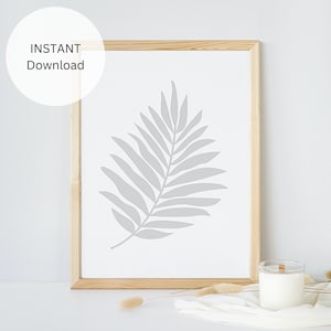 Minimalist Decor Wall Printable Boho Decor Wall Art Instant Download Floral Home Decor Botanical Leaf Print