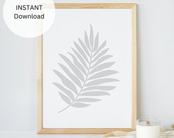 Minimalist Decor Wall Printable Boho Decor Wall Art Instant Download Floral Home Decor Botanical Leaf Print