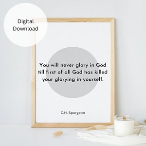 Wall Decor Printable Wall Art Christian Wall Art Print Minimalist Decor Christian Art Christian Gift Instant Download Charles Spurgeon Quote