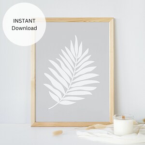 Minimalist Decor Wall Printable Boho Decor Wall Art Instant Download Floral Home Decor Botanical Leaf Print