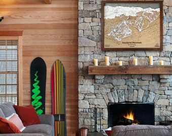 Mapa de pistas de esquí 3D de Keystone, Colorado / Mapa de pistas de esquí de madera, mapa de esquí grabado, decoración de cabañas, regalos para esquiadores