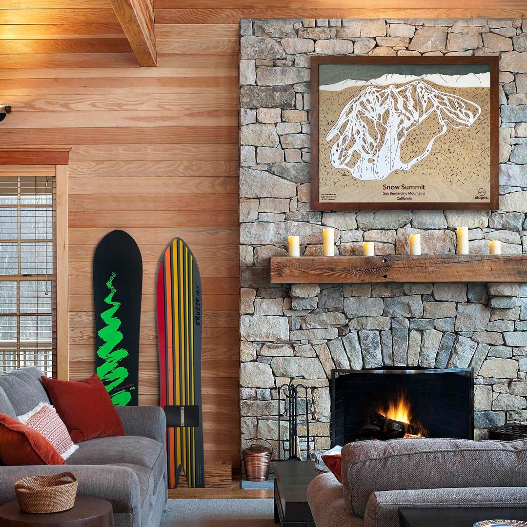 Ski Slope Map Art