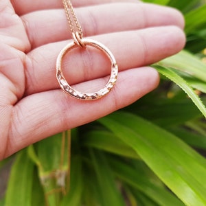 100 % pure genuine copper Necklace, Antique Copper circle Pendant, arthritis healing jewelry, copper Chain necklace, Mothers Day Gift