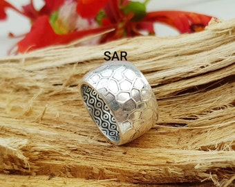 Thick Wide Band, Spinner Ring, 925 Sterling Silver Ring, Dome Ring, Chunky Fidget Meditation Ring, Silver Spinner Anxiety Rings SAR