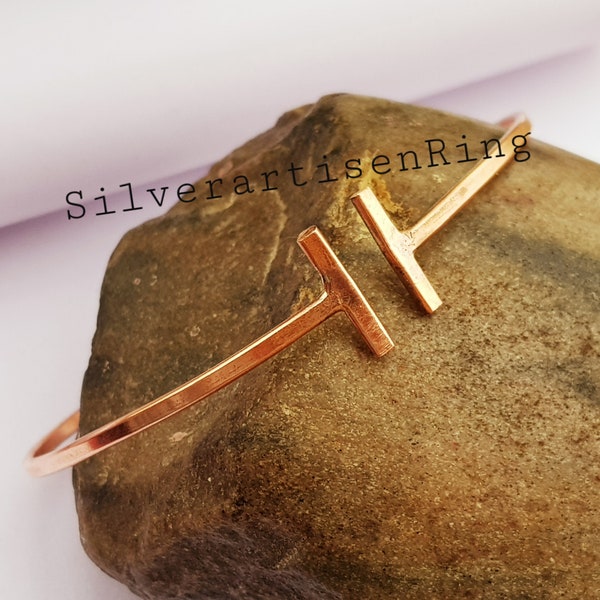 Pure Copper Bangle, Bohemian Copper Bracelet ,Adjustable Stacking Copper Bangle,Tensor Ring Bracelet ,Handmade copper jewelry,Gift For Her