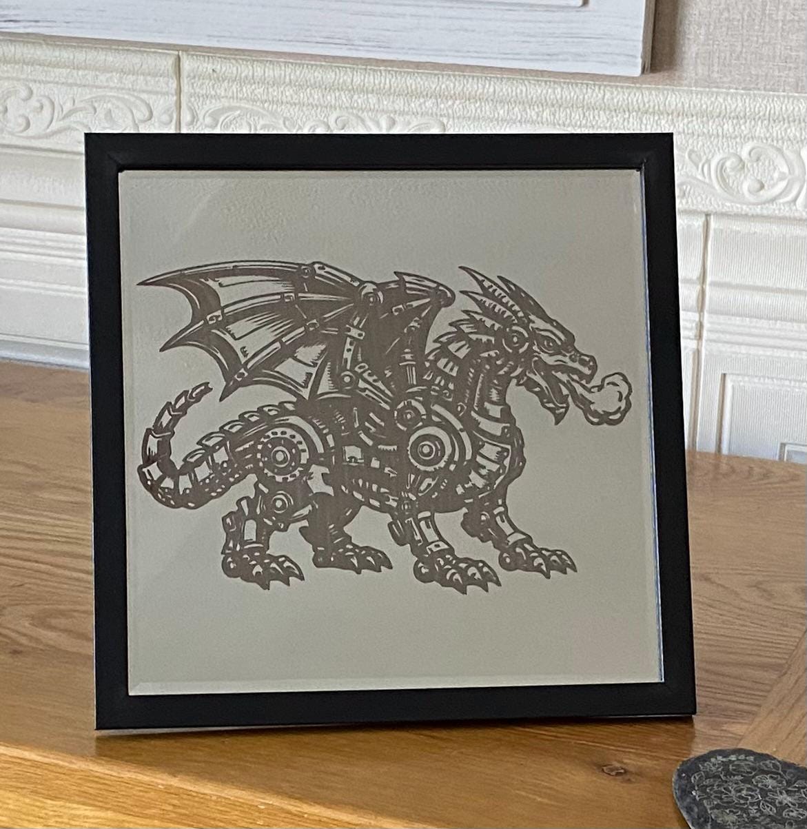 Dragon Etched Mirror - Etsy
