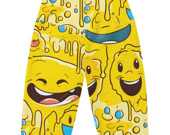 Frauen Trippy Emoji inspiriert Biker Shorts | Yoga-Shorts für Damen | Formschöne Wäsche | Damen kurze Leggings | Sportshorts mit hoher Taille