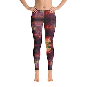 Abstract Tie- Dye Leggings | Women&#39;s workout Tights | Women&#39;s Loungewear