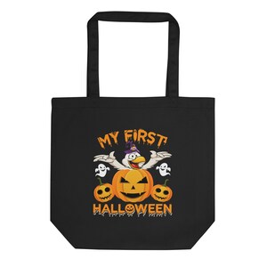First Halloween Tote Bag, Halloween Tote Bag, Retro Fall Tote Bag, Fall Tote Bag, Pumpkin Tote Bag, Spooky Tote Bag
