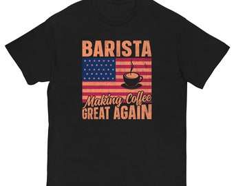 Barista Koffie wordt weer geweldig | Koffieminnaar T-shirt | Grappig koffieshirt | Cadeau voor koffieliefhebber | Retro koffieshirt