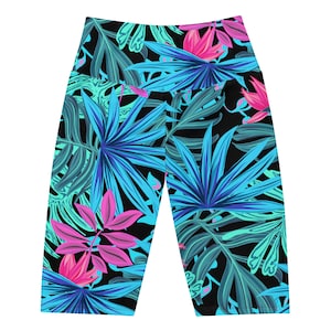 Miami Vibes Floral Biker Shorts | High Waisted Women Workout clothes