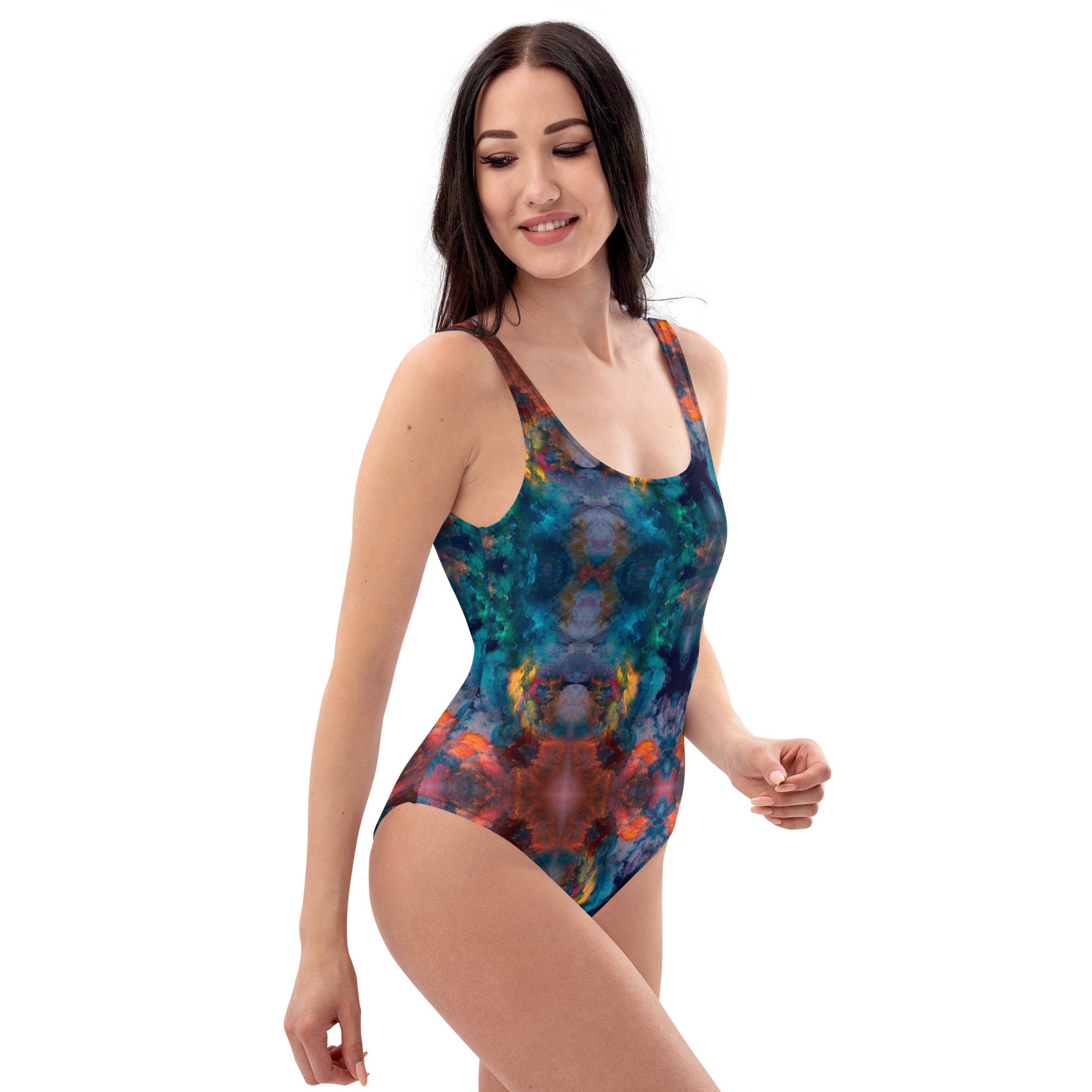 花柄タイダイワンピース水着 | レディース水着 - Etsy 日本