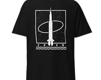 Rocket ship  classic tee | Space Gift | Science Clothing | Gift For Astronauts | Moon Shirt | Science Tee